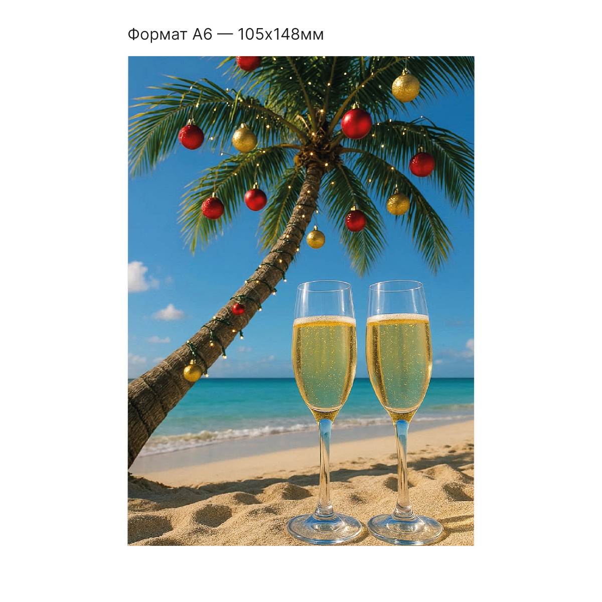 Интерактивная открытка с NFC "Праздник под пальмами", ISBC, арт. 121-62822