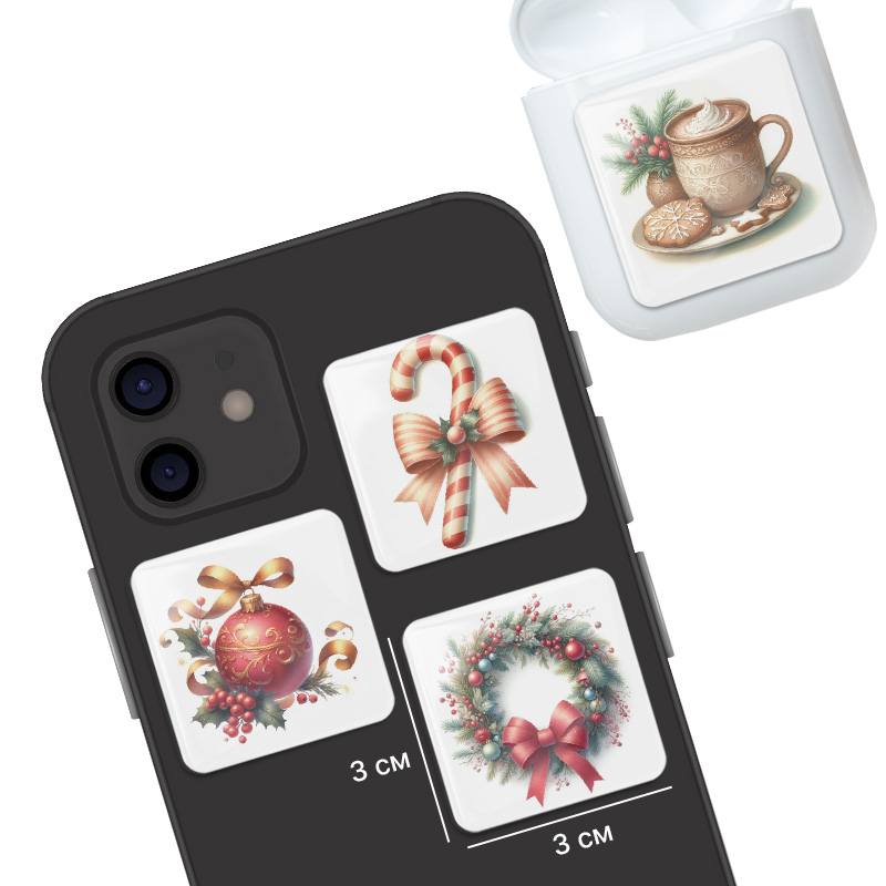 3D стикеры ISBC к Новому году, набор Волшебство зимних праздников