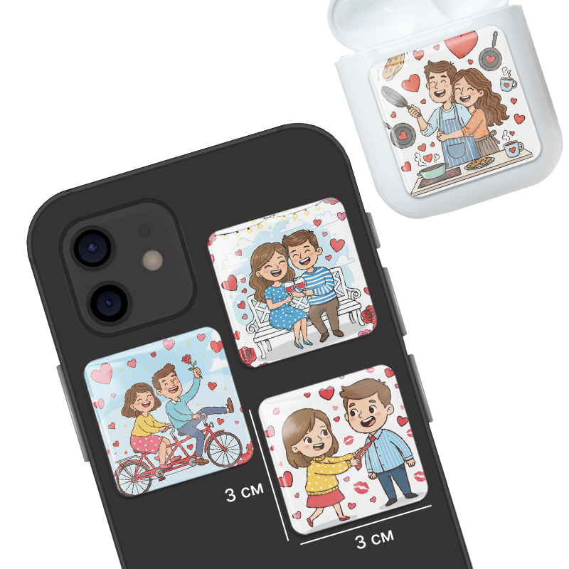 3D стикеры ISBC ко дню всех влюбленных, набор Любовь в деталях