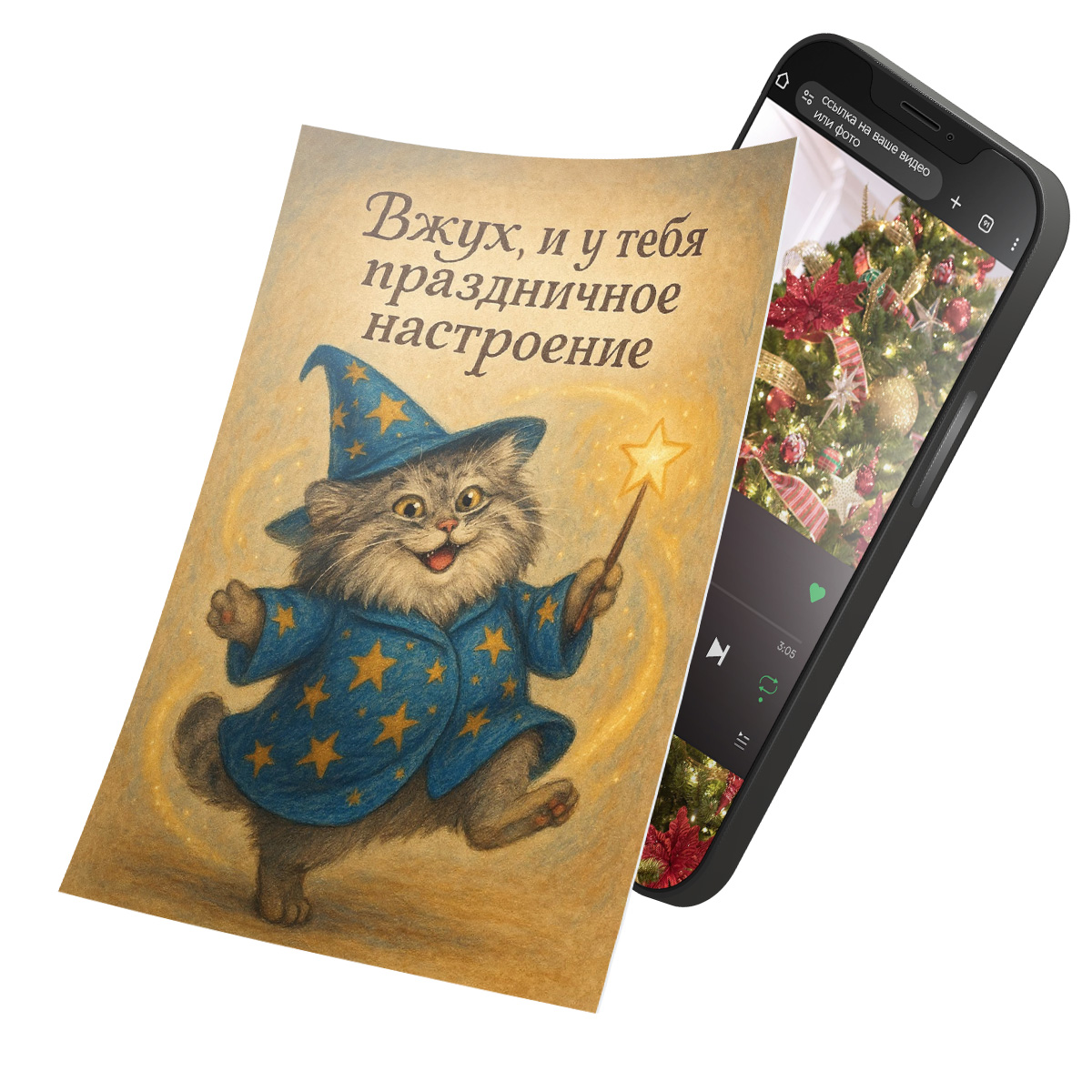 Интерактивная открытка с NFC "Вжух!", ISBC, арт. 121-62832