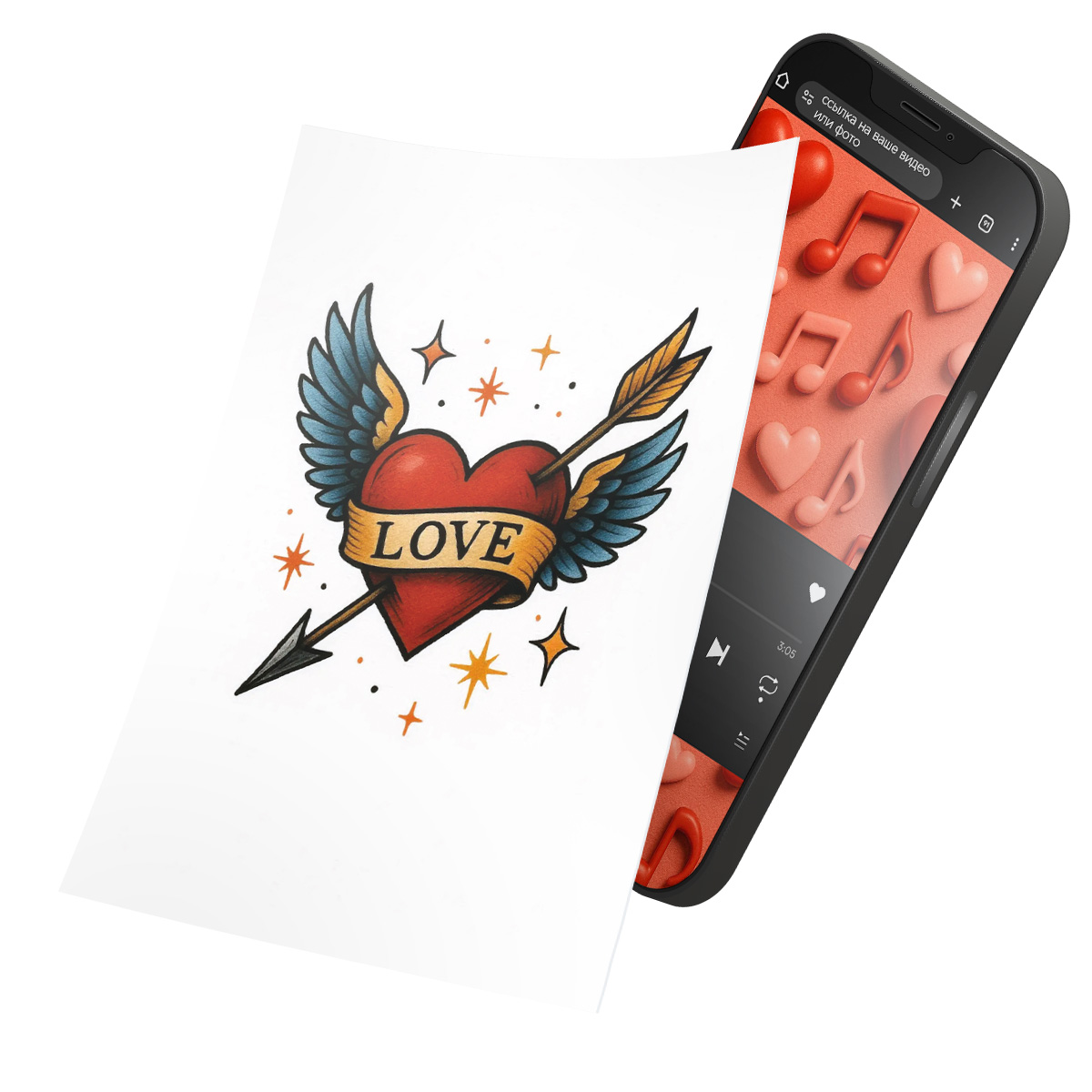 Интерактивная открытка с NFC "Стрела любви", ISBC, арт. 121-64505