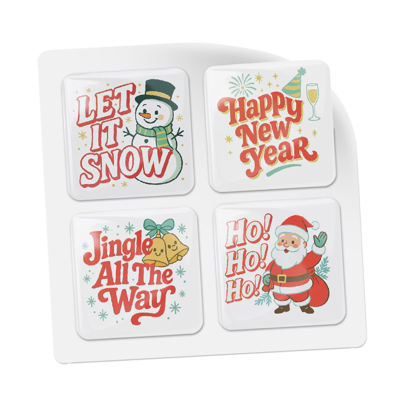 3D стикеры ISBC к Новому году, набор Let it snow