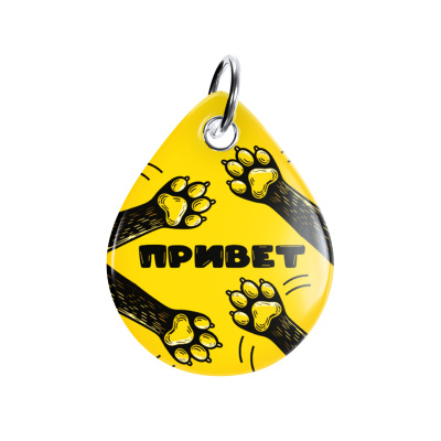 Адресник ISBC "Четыре лапы", размер M, арт. 006-59501