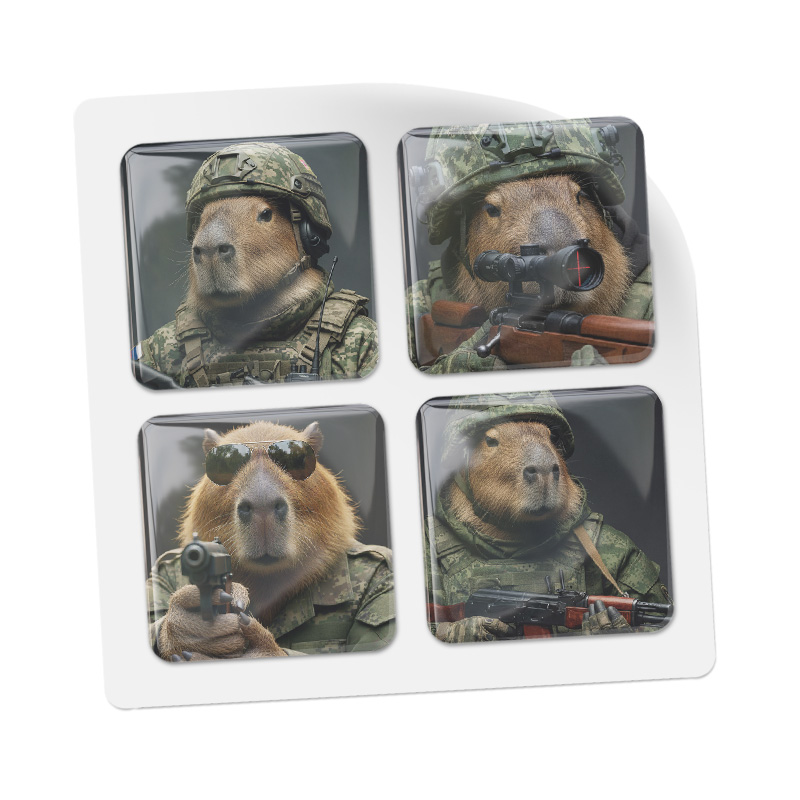 3D стикеры ISBC для мужчин Капибара на службе