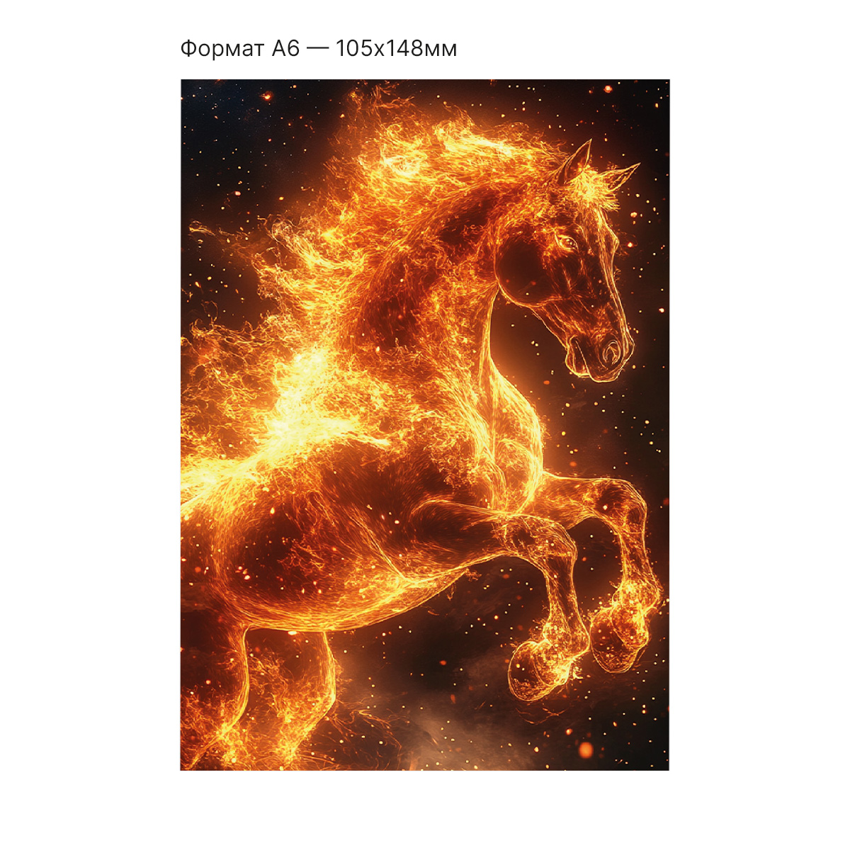 Интерактивная открытка с NFC "Символ года; Конь-огонь", ISBC, арт. 121-62871