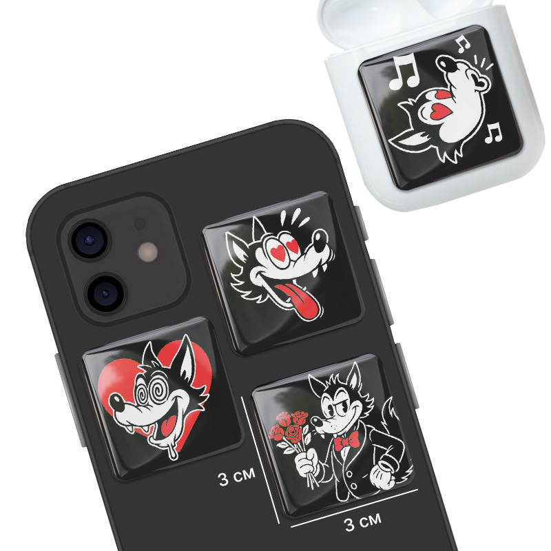 3D стикеры ISBC ко дню всех влюбленных, набор Очумелая любовь