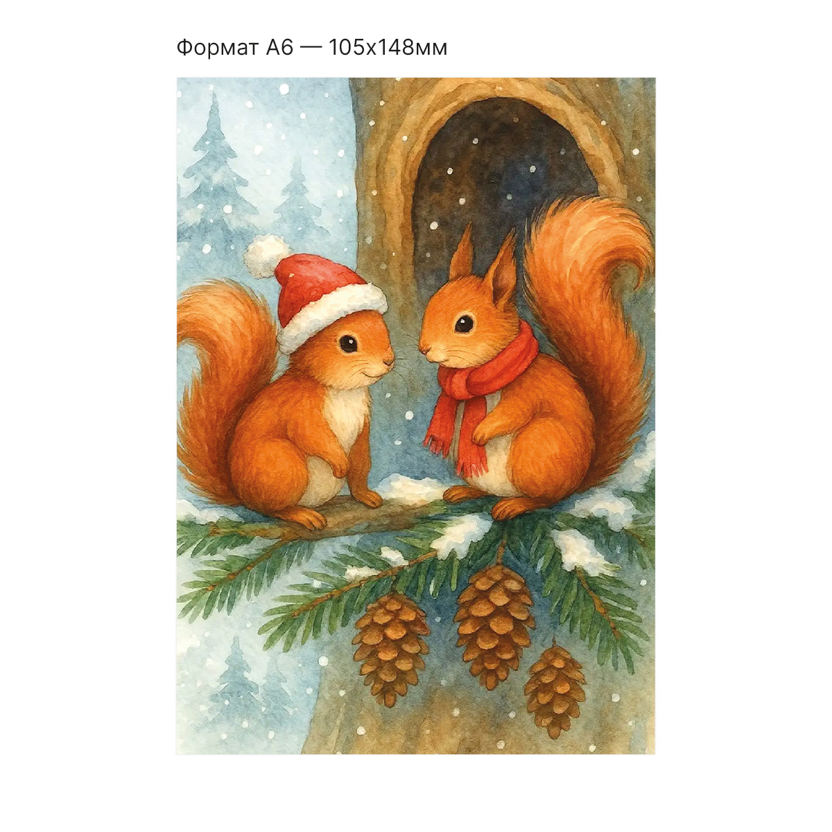 Интерактивная открытка с NFC "Лесные жители; Белочки", ISBC, арт. 121-62859