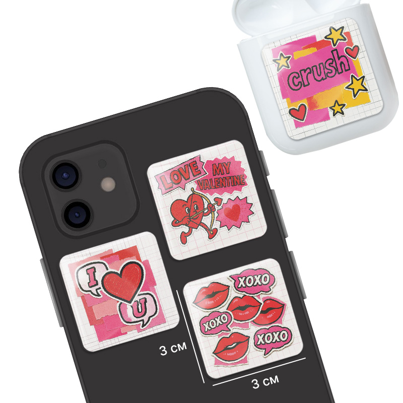 3D стикеры ISBC ко дню всех влюбленных, набор Любовный вайб