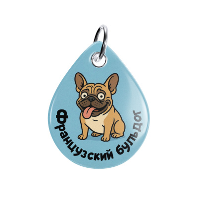 Адресник ISBC "Французский бульдог", размер М, арт. 006-62550
