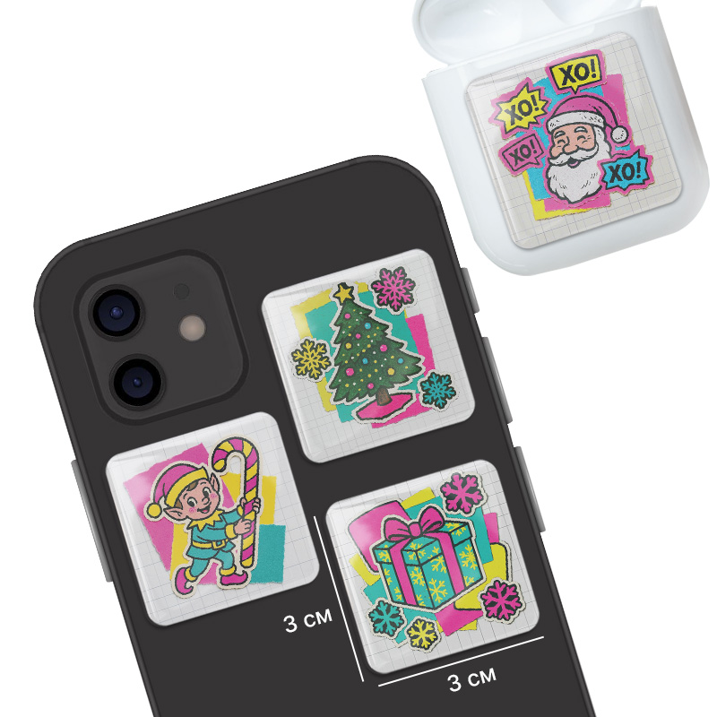 3D стикеры ISBC к Новому году, набор Скоро каникулы!