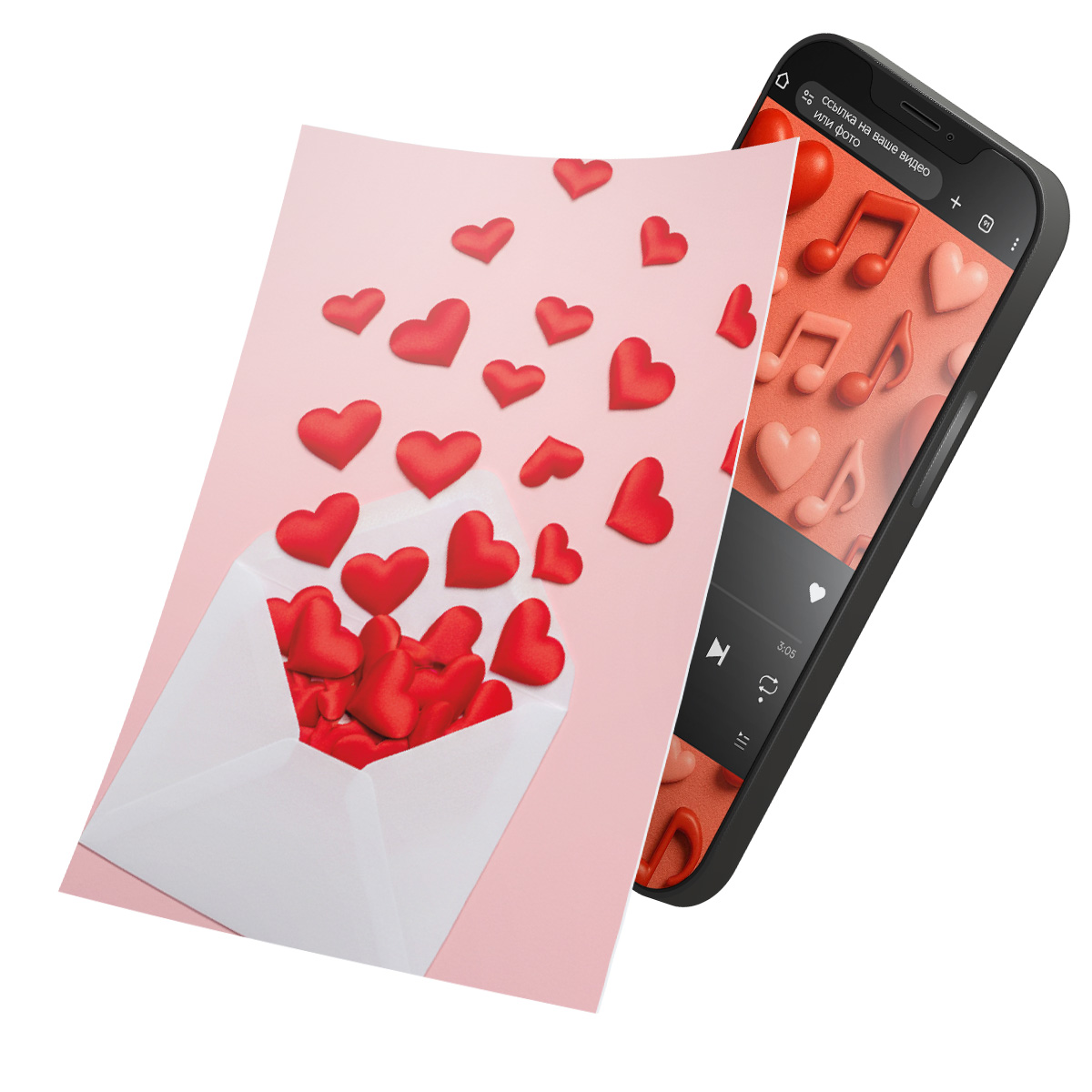 Интерактивная открытка с NFC "Валентинки", ISBC, арт. 121-64503