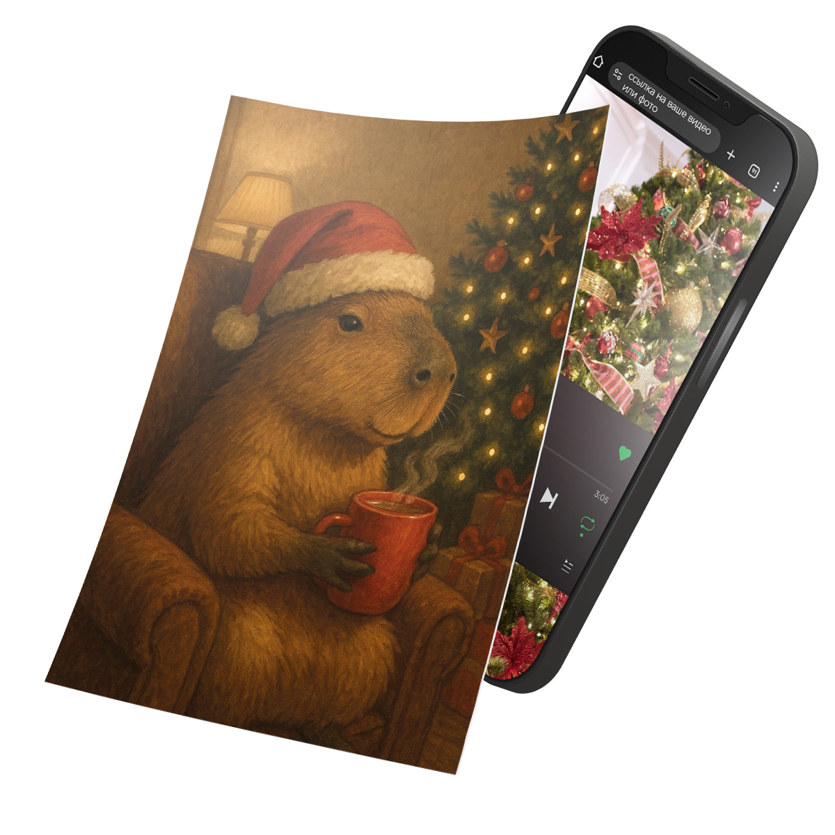 Интерактивная открытка с NFC "Новогодний уют", ISBC, арт. 121-62838