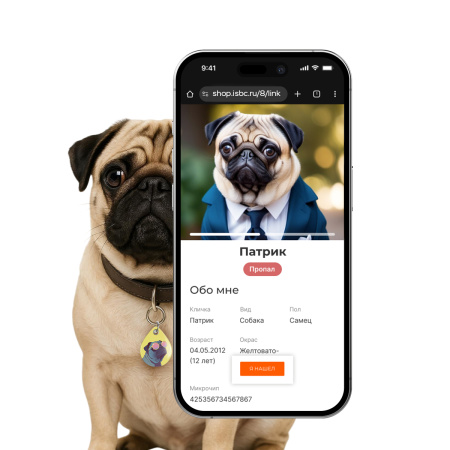 Адресник ISBC  "Стиль", размер M, арт. 006-56962