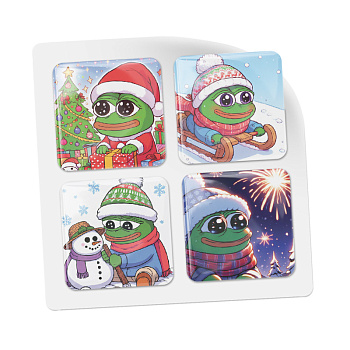 3D-стикеры ISBC "Новогодние зверушки; Лягушонок", 4 шт., арт. 006-57843
