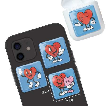 3D стикеры ISBC ко дню всех влюбленных, набор Эмоции от Сердца