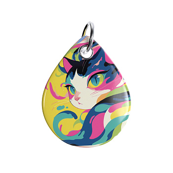 Адресник ISBC "Красочный кот", размер M, арт. 006-56926