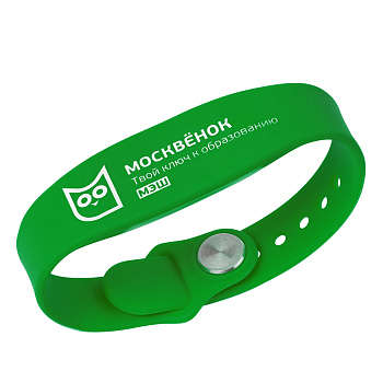 Браслет силиконовый «Москвенок», зеленый, размер М, арт. 006-21096