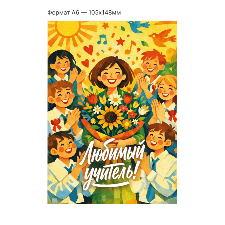 Интерактивная открытка с NFC "Любимому учителю", ISBC, арт. 006-94201