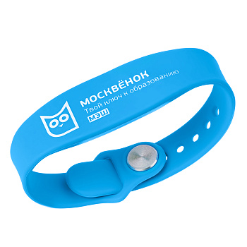 Браслет силиконовый «Москвенок», голубой, размер М, арт. 006-21103