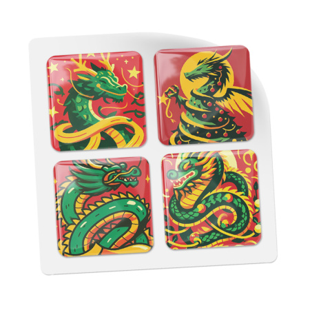 3D-стикеры ISBC с символом года с драконами