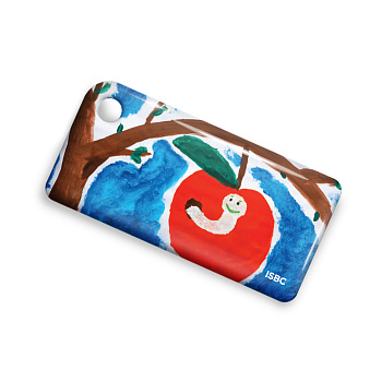 Брелок ISBC с функционалом карты "Тройка" "Детские рисунки; Яблоко" арт. 121-22306