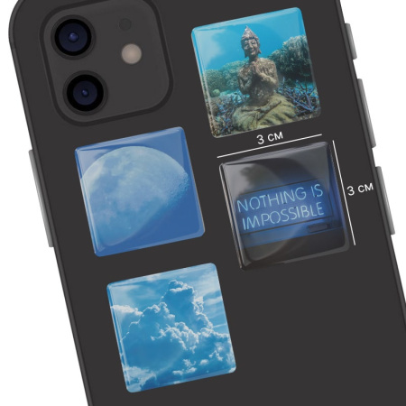 3D-стикеры ISBC "Оттенки синего", 4 шт., арт. 006-50772