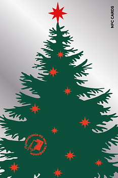 Интерактивная открытка NFC CARDS "Happy New Year 2021; Christmas tree", арт. 121-24496