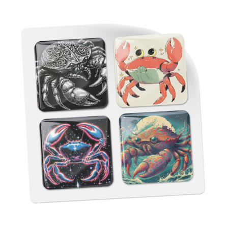 3D-стикеры ISBC "Знаки зодиака; Рак", 4 шт., арт. 006-57240