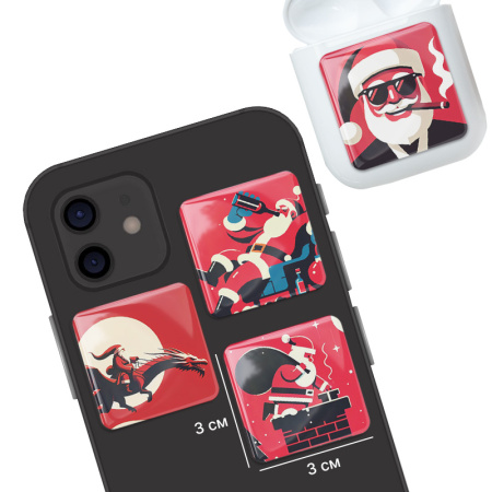 3D-стикеры ISBC новогодние с плохим Сантой