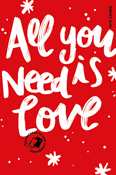 Интерактивная открытка NFC CARDS "Love; All you need is love" арт. 121-24491