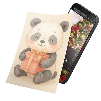 Интерактивная открытка с NFC "Новогодние зверушки; Пандочка", ISBC, арт. 121-62792