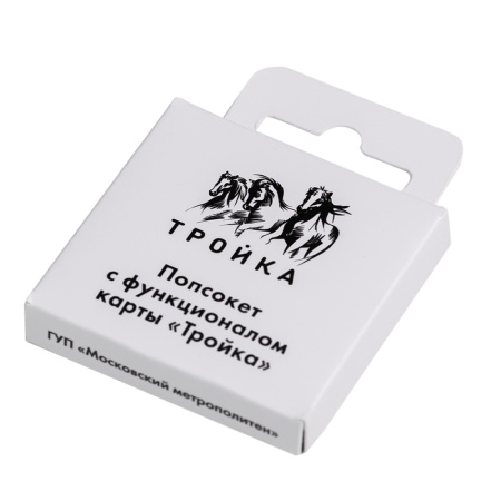 Попсокет ISBC с функционалом карты "Тройка", черный, арт. 121-21418