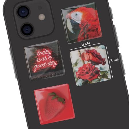 3D-стикеры ISBC "Оттенки красного", 4 шт., арт. 006-50768