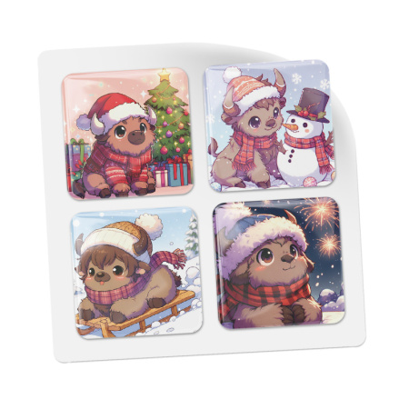 3D-стикеры ISBC "Новогодние зверушки; Бизончик", 4 шт., арт. 006-57833 3D-стикеры ISBC "Новогодние зверушки; Бизончик", 4 шт., арт. 006-57833