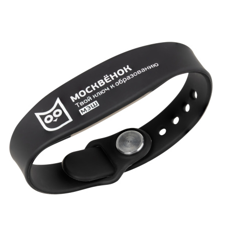 Браслет силиконовый «Москвенок», черный, размер М, арт. 006-21106