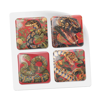 3D-стикеры ISBC "Змеи; Ядовитые узоры", 4 шт., арт. 006-57306