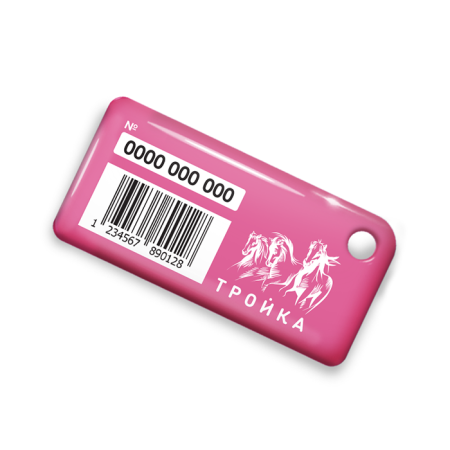 Брелок ISBC с функционалом карты "Тройка" "Городские джунгли; Алоэ" арт. 121-21243