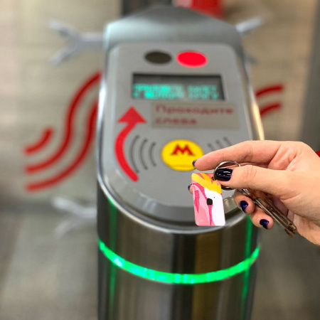 Брелок ISBC с функционалом карты "Тройка" "Городские джунгли; Какаду" арт. 121-21236