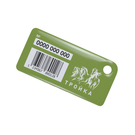 Брелок ISBC с функционалом карты "Тройка" "Городские джунгли; Красные тюльпаны" арт. 121-45716