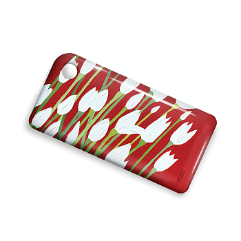 Брелок ISBC "Краснодар - ЕТК-онлайн" "Городские джунгли; Белые тюльпаны", арт. 121-21694