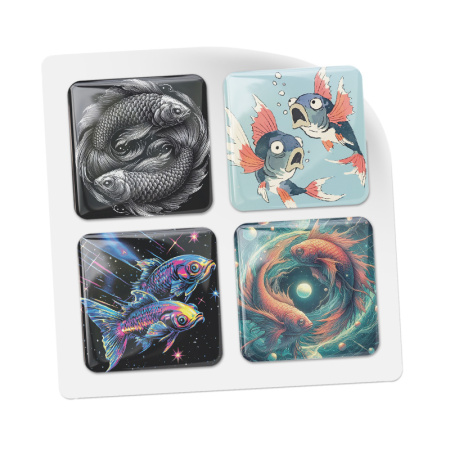 3D-стикеры ISBC "Знаки зодиака; Рыбы", 4 шт., арт. 006-57260