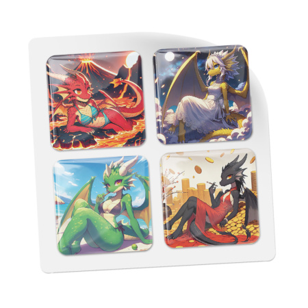 3D-стикеры ISBC с соблазнительной драконихой фурри