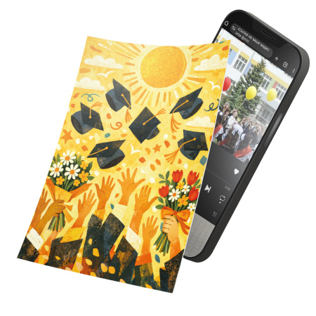 Интерактивная открытка с NFC "Выпускникам", ISBC, арт. 006-94199