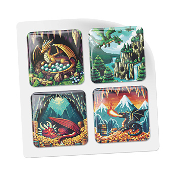 3D-стикеры ISBC с драконом 16-bit