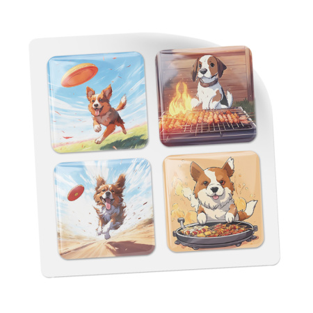 3D стикеры ISBC с собаками на летнем отдыхе