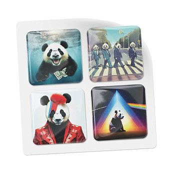 3D-стикеры ISBC "Панда; В образах", 4 шт., арт. 006-57226