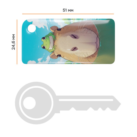 Брелок ISBC «Тройка» «Капибара; С лягушкой на голове» Брелок ISBC Тройка капибара с лягушкой на голове