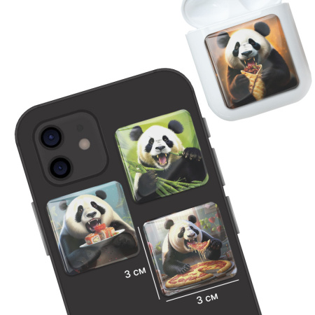 3D-стикеры ISBC "Панда; Перекус", 4 шт., арт. 006-57224