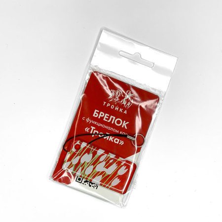 Брелок ISBC с функционалом карты "Тройка" "Городские джунгли; Белые тюльпаны" арт. 121-21241