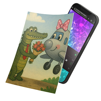 Интерактивная открытка с NFC "Романтика без границ", ISBC, арт. 121-61523